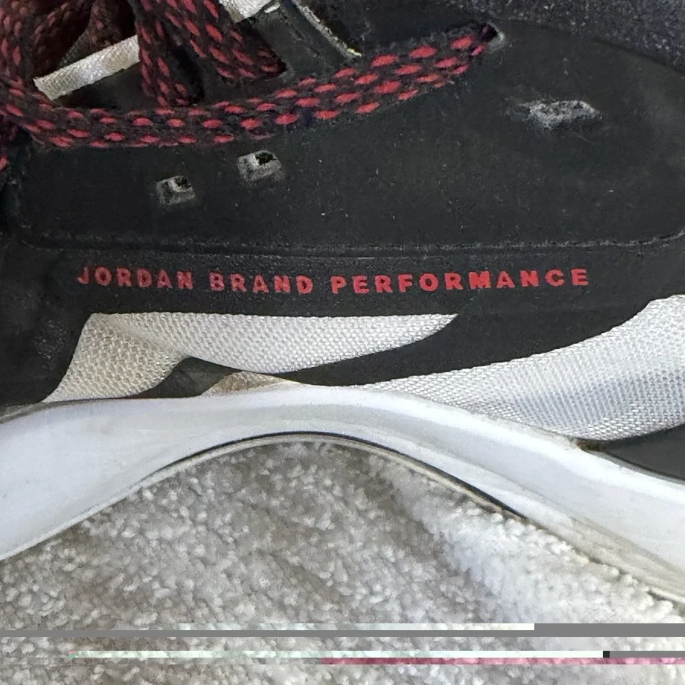 Jordan Air Jordan Low Top Men's Basketball Sneakers Black White Gray Red Sz 9